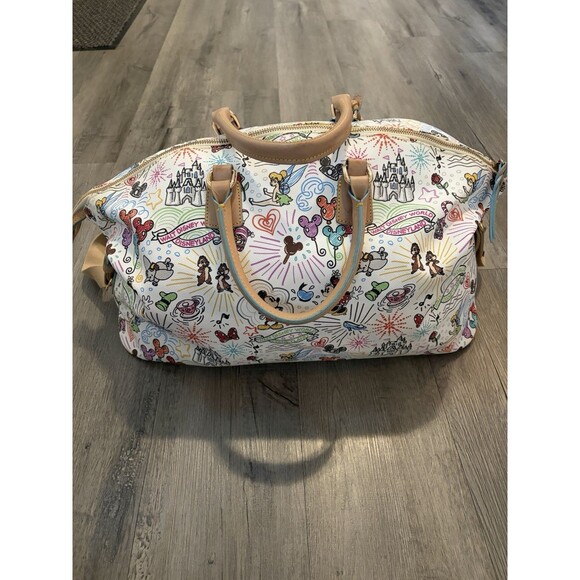Authentic Disney Parks Dooney & Bourke Sketch Weekender Tote Duffle Bag Luggage - Picture 3 of 11